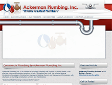 Tablet Screenshot of ackermanplumbinginc.com